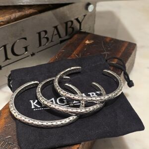 King Baby Studio - Queen Baby , Silver Star Cuff Bracelet Set